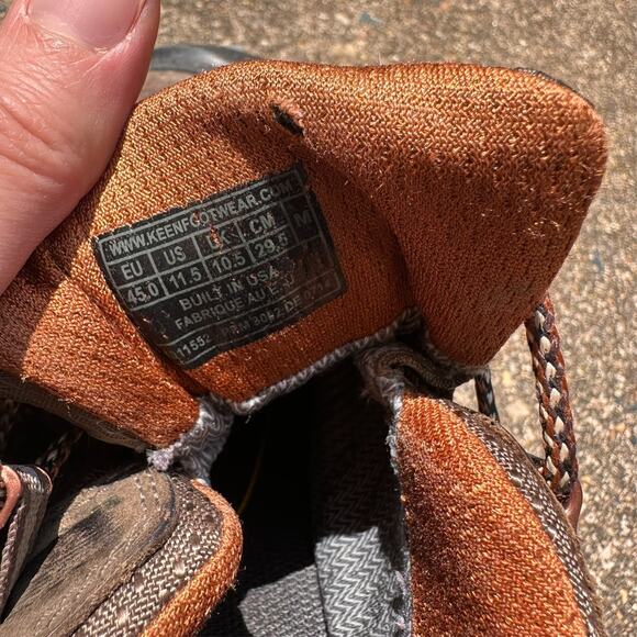 Keen Durand Low Top Shoes Mens 11.5 Brown Leather Waterproof Hiking Trail Boots main image 9